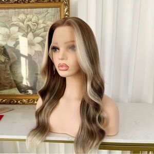 Elegant Brown and Blonde Women's Wig